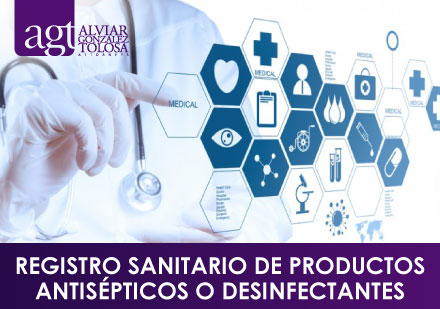 Requisitos Para el Registro INVIMA de Productos Antisépticos o Desinfectantes Mano con Guantes Tocando Pantalla Digital Futurista