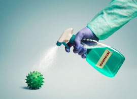 Desinfectante Matando al Coronavirus