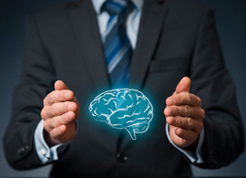 Asesor de Registro de Patentes y Marcas Protegiendo una Imagen de Cerebro Humano